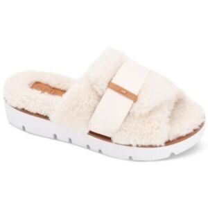 Gentle Souls Lavern Strapped Cozy Slides Beige 8.5 NWT